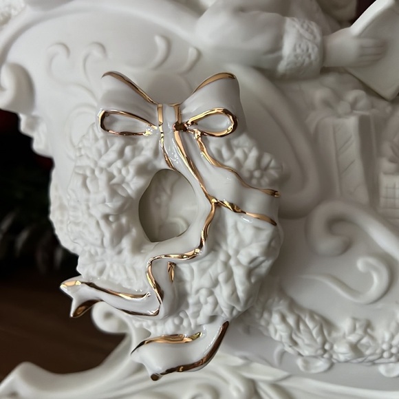 ❤️Vintage 1980’s Large Christmas 
Gold Trim Star Wreath Carolers Sleigh‼️FINAL - Picture 13 of 15